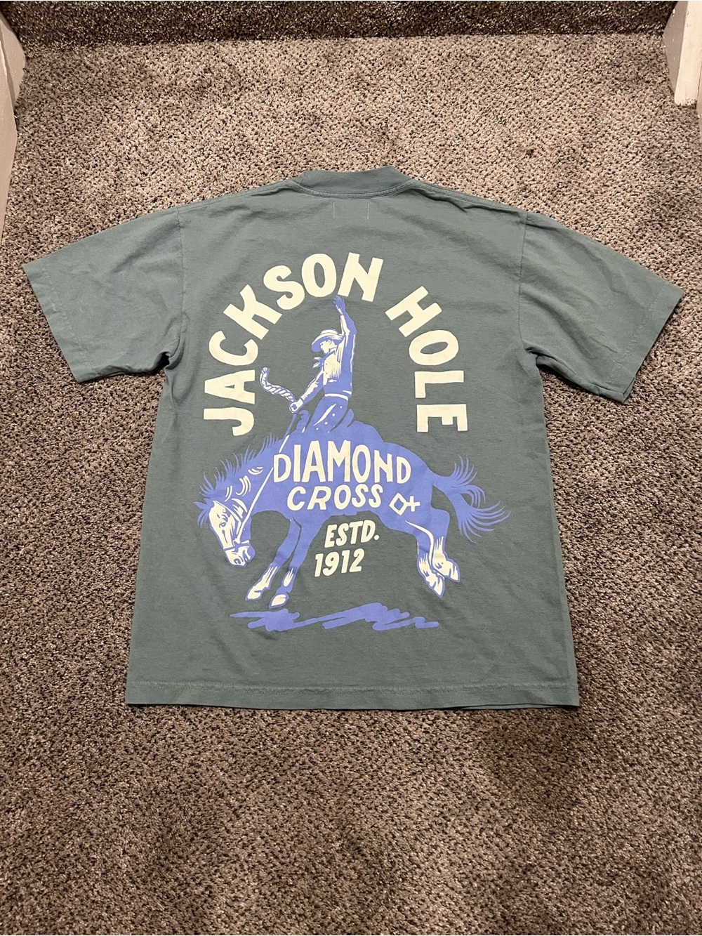 Maverick Diamond Cross
Ranch Jackson Hole Cowboy
Shirt Green White Size Small